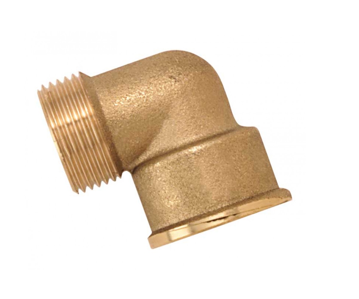 Уголок латунь ВР/НР Ду 20 (3/4")