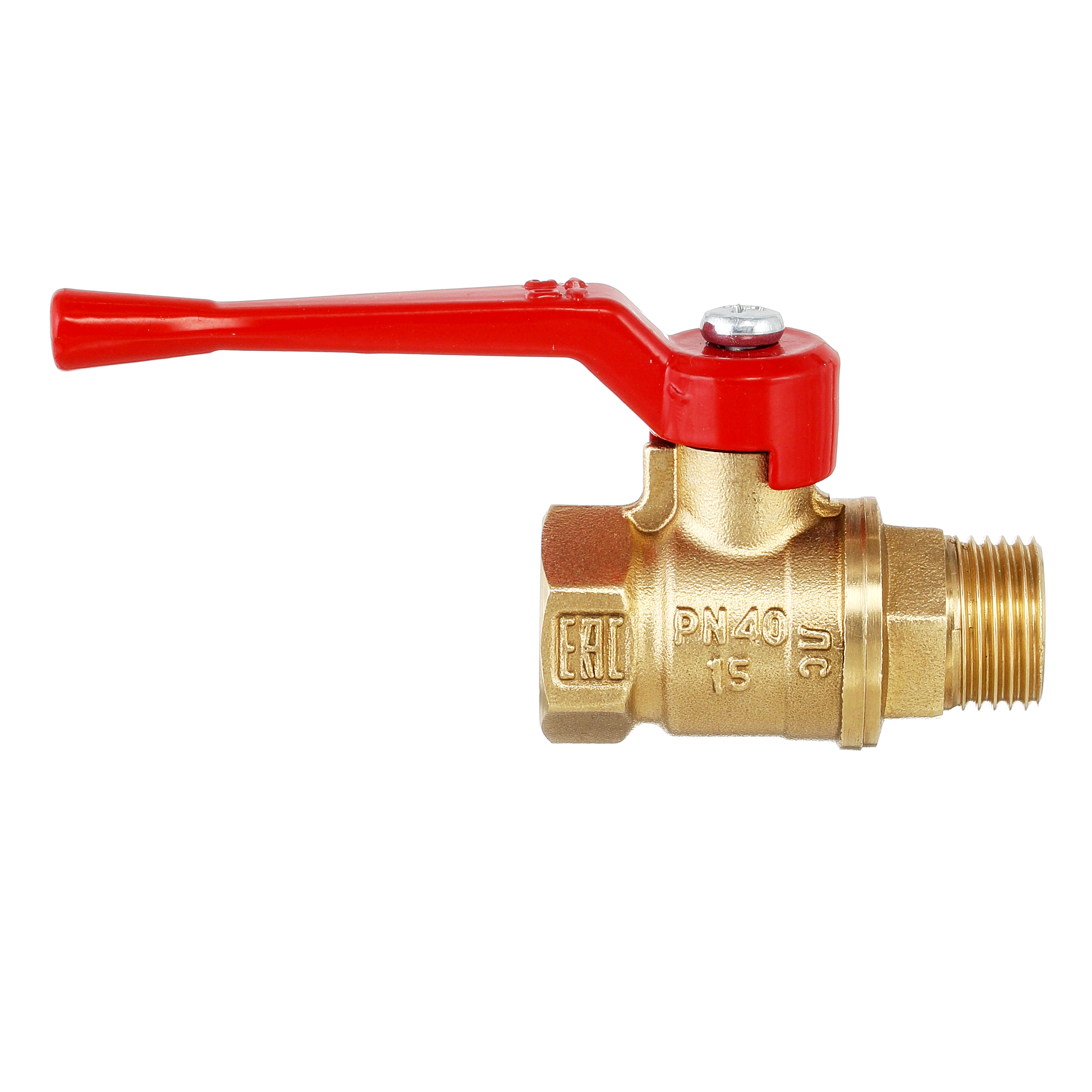 Кран шаровый латунныйБАЗ  11б27п1 вода ВР/НР Ду 20 (3/4") Ру 40 рычаг 